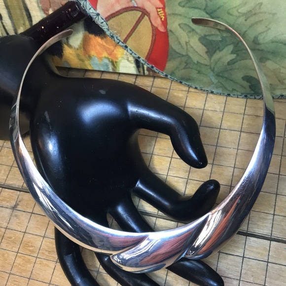 Taxco 925 Solid Sterling Silver Choker Collar Necklace Mexico TP-71 EVC Elegant - Picture 9 of 9